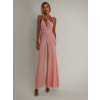 Svetloružový dlhý variabilný overal PERCY na zaväzovanie
