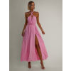 Baby ružové variabilné dlhé šaty KATIE s viazaním