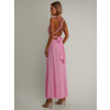 Baby ružové variabilné dlhé šaty KATIE s viazaním