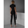 Čierny sťahujúci elastický overal IMOTAN so zipsom