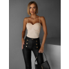 Krémové stylové body korzet AMIRLAN (Veľkosť M/L)