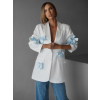 Bílé elegantní oversize sako QWENTIN (Veľkosť ONESIZE)