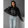 Čierna koženková biker bunda BRONWEN