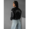 Černá koženková biker bunda BRONWEN (Veľkosť ONESIZE)