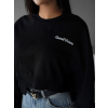 Černá bavlněná crop mikina WADIE (Veľkosť ONESIZE)