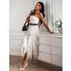 Krémová tylová elegantná sukňa NOTICELL