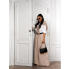 Béžové široké wide leg kalhoty VATIKA (Veľkosť ONESIZE)