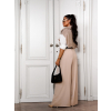 Béžové široké wide leg kalhoty VATIKA (Veľkosť ONESIZE)