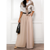 Béžové široké wide leg kalhoty VATIKA (Veľkosť ONESIZE)