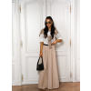 Béžové široké wide leg kalhoty VATIKA (Veľkosť ONESIZE)