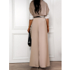 Béžové široké wide leg kalhoty VATIKA (Veľkosť ONESIZE)