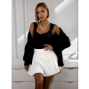 Černé elegantní body AKANDE s výstřihem (Veľkosť M/L)