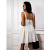 Biele vypasované mini šaty FOSSEN