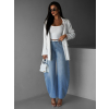 Modré štýlové široké baggy džínsy ALMINA