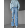 Modré stylové wide leg světlé džíny BONET (Veľkosť L)