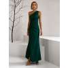 Smaragdové elegantné šaty FIAMMAR na jedno rameno