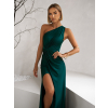 Smaragdové elegantné šaty FIAMMAR pre družičky na jedno rameno