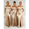 Zlaté saténové dlhé šaty REPAL pre družičky