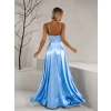 Světle modré saténové šaty LUNOREX pro družičky (Veľkosť ONESIZE)