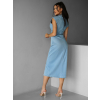 Modré džínsové dlhé midi šaty SLITOA