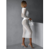 Biele transparentné šaty TOBINO s bodmi