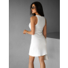Biele rebrované mini šaty SPINYLA