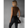 Hnědé elastické body STEGOSA s výstřihem (Veľkosť ONESIZE)