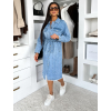 Modré džínsové šaty CHOMA s opaskom