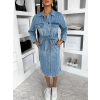 Modré džínsové šaty CHOMA s opaskom