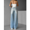 Modré wide leg široké džínsy JAKOUBA