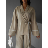 122273 4 bezovy kalhotovy komplet kimono sorena