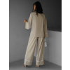 Béžový nohavicový komplet kimono SORENA
