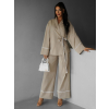 122273 1 bezovy kalhotovy komplet kimono sorena
