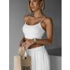 Bílý basic top ARRAXE na špagetová ramínka (Veľkosť ONESIZE)