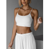 Biely basic top ARRAXE na špagetové ramienka