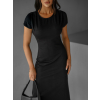 Černé elegantní basic šaty NEVILLA (Veľkosť ONESIZE)