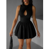 Čierne koktailové krátke šaty BESSY