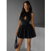 Čierne koktailové krátke šaty BESSY