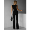 Čierny elegantný nohavicový komplet KOMTESA