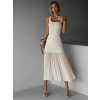 Krémové dlhé elegantné šaty FINIASA