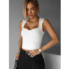 Biely top TARLYA s výstrihom
