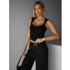 Čierny top TARLYA s výstrihom