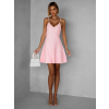 Ružové letné áčkové šaty PERTHY na ramienka