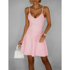 Ružové letné áčkové šaty PERTHY na ramienka