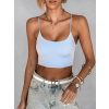 Světle modrý crop basic top ARRAXE (Veľkosť ONESIZE)