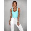Tyrkysové žebrované basic body DARINA (Veľkosť M/L)