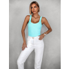Tyrkysové žebrované basic body DARINA (Veľkosť M/L)