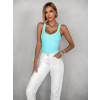 Tyrkysové žebrované basic body DARINA (Veľkosť M/L)