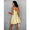 Žlté letné áčkové šaty PERTHY na ramienka