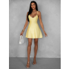 Žlté letné áčkové šaty PERTHY na ramienka